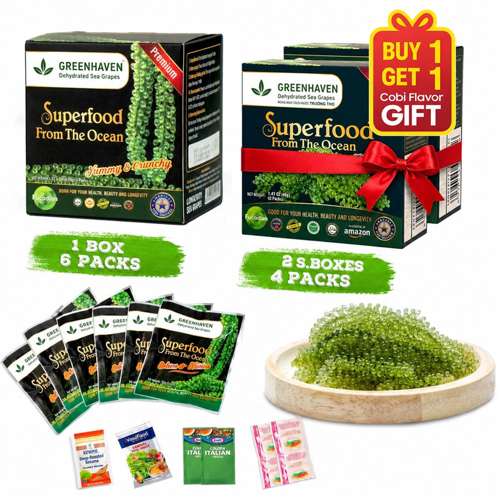 Greenhaven Dehydrated Sea Grapes - 6 Packs