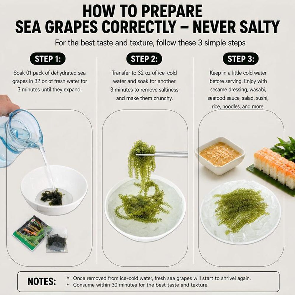 Greenhaven Dehydrated Sea Grapes - 6 Packs